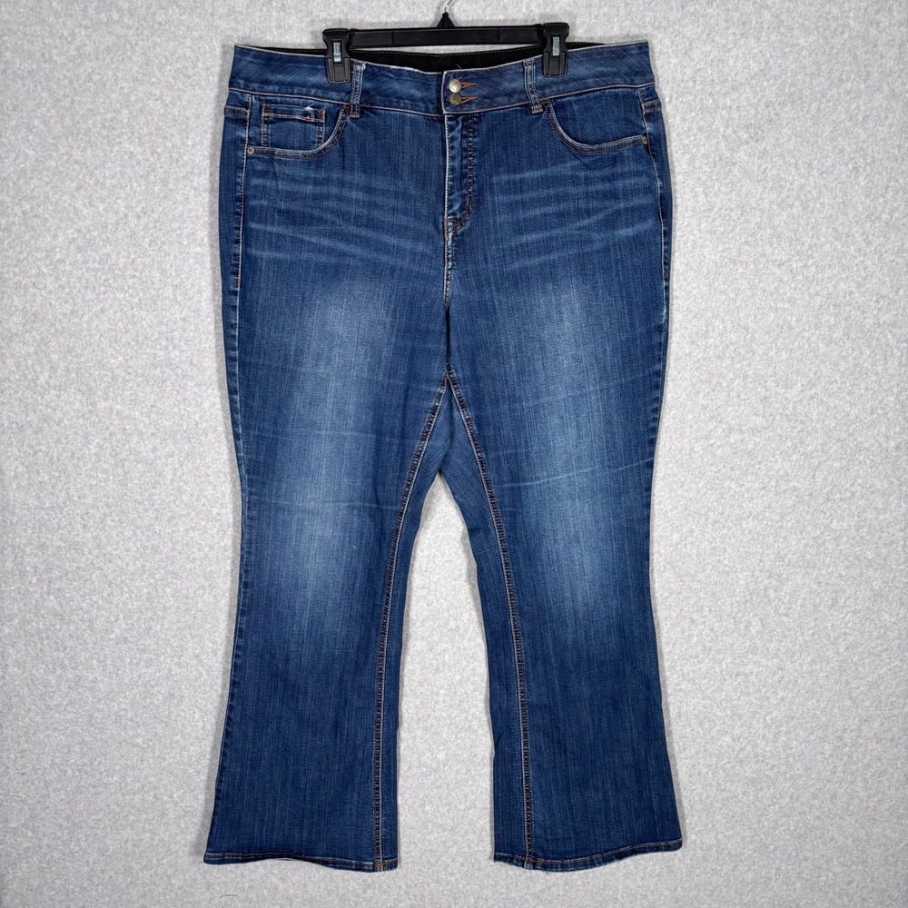 Lane Bryant Bootcut Jeans 20 Tighter Tummy Technology High Rise Elastic Waist